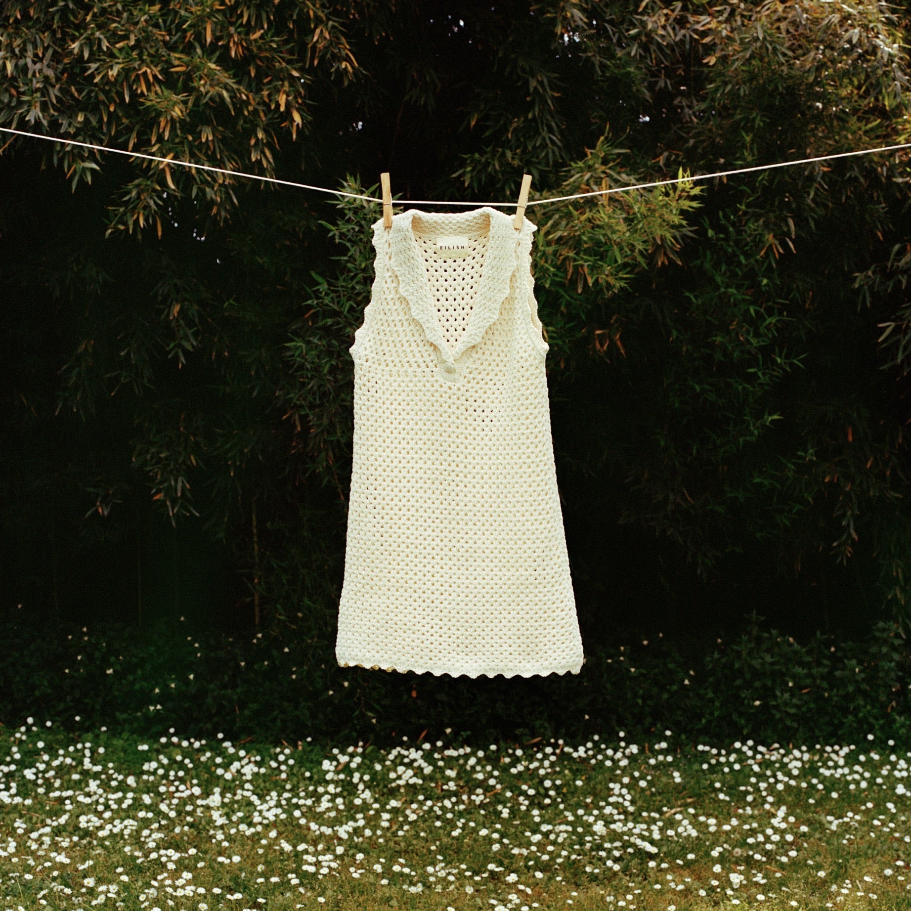 White Dress Hanging - Mini Dress - Eilish